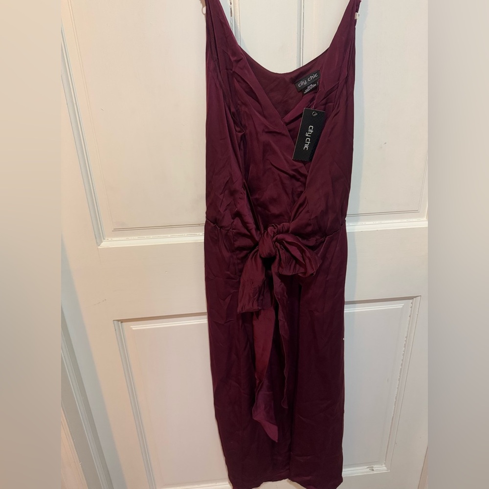 City Chic faux wrap dress